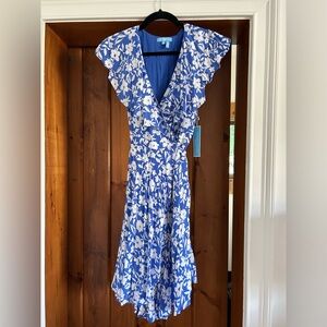 Draper James Blue and White Floral Dress